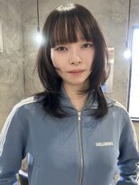 アクシュ(aqush)&nbsp;前髪ありレイヤー×ブラウン
