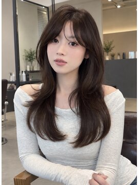 コート 青山(Cote) ロングレイヤー くびれ巻き ヨシンモリ 韓国ヘア