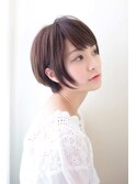 リフトアップ効果抜群ひし形シルエットのショートボブ