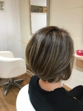 ヘアーデザイン ロッタ(hair design lotta) 【hair design lotta】ハイライトの効いたミディアムボブ♪