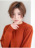 【石田勇士郎】アッシュブラウン毛先パーマハンサムショート