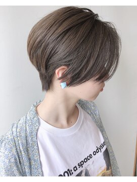 モリオフロムロンドン 原宿本店(morio from London) 【morio 原宿】ショートボブ　前髪なし　グレージュ