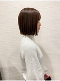 大人女性にもオススメ☆ワンレン切りっぱなしボブ