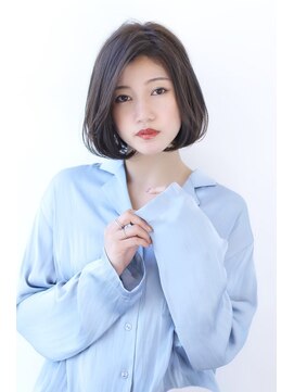 オーロ 緑地公園店(ORO) ローライトココアブラウン大人かわいいゆるふわシアーカラーボブ