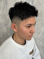 ザ マイル(The mile)&nbsp;スキンフェードアップバング刈り上げショートツーブロック