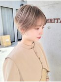 大人ショートボブ/ミルキーベージュ/モカグレージュ