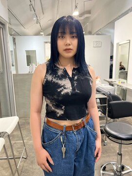 ジーナ オモテサンドウ(XENA) ブリーチありのネイビーブルー