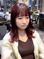 ナルヘアー 越谷(Nalu hair) チェリーレッド/裾カラー/グラデーション