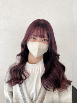 アース コアフュールボーテ 長野稲田店(EARTH coiffure beaute) ピンクブラウン_ケアブリーチ_ナチュラル_ワンホンカラー