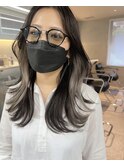 レイヤーカットインナーカラーイヤリングカラー色落ち綺麗表参道