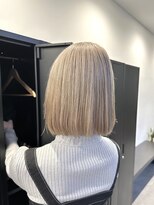 ゴウトゥデイシェアサロン 町田店(GO TODAY SHAiRE SALON)&nbsp;ホワイトベージュ×ボブ【町田】