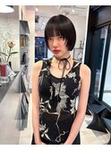  【表参道sheta小林】似合わせカット黒髪ボブ　ぱつっと前髪