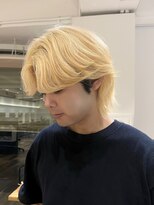 クラップス 杉田店(CLAPS)&nbsp;ブロンドセンターパートマッシュ/メンズマッシュ/ケアブリーチ