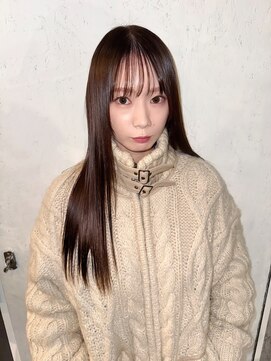 ノラジャーニー(NORA Journey) 【諒】髪質改善ストレートパーマストレートヘアベージュカラー