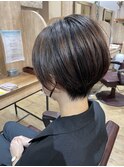 シークレットハイライト×丸みショート