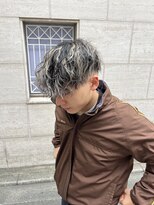 メンズグルーミングナンバーナイン(MEN'S GROOMING NUMBER NINE)&nbsp;ホワイトメッシュ/メンズパーマ/【早田隼哉】