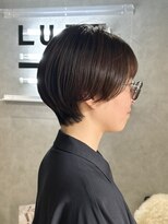 ラック(LUCK)&nbsp;ナチュラル丸みショート/船橋/くすみベージュ/細めハイライト