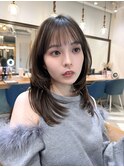 ミニウルフレイヤーカット顔周り前髪韓国ミディアムロング北千住