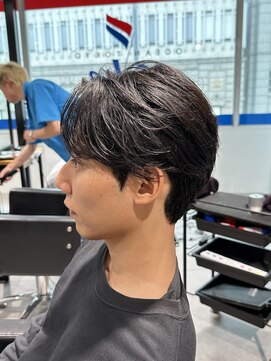 オーシャン トーキョー コウベ(OCEAN TOKYO KOBE) ニュアンスパーマダウンパーマ黒髪韓国マッシュフェザーパーマ