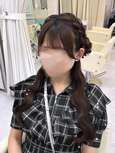 ハーフアップサイドお団子/くるみちゃんヘア