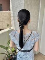 シャルムバイケンジ(Charm.by KENJE)&nbsp;【ローポニーテール】結婚式/銀座/ヘアセット/アレンジ