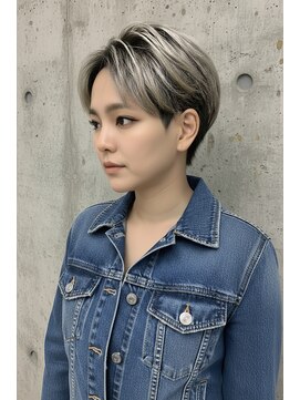 クラメールパリ 福岡(Kraemer Paris) 【脱白髪染め】白髪を活かす大人のジェンダーレスショート/天神