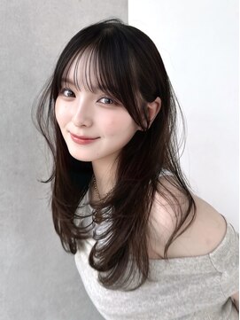 カシュカシュ 表参道(cache cache) 薄め前髪顔まわりレイヤーカットシースルー前髪ハッシュカット