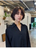 ショートボブ/ミニボブ/ニュアンスパーマ/顔周りカット/20代30代