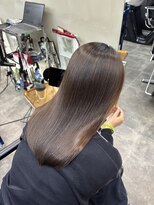 ファビ 渋谷(Fab) くびれヘア/暗めカラー/アプリコットオレンジ/縮毛矯正