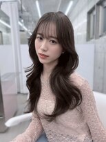 フォンズ(FONS)&nbsp;透明感グレージュカラー/韓国くびれヘア/ロングレイヤー/表参道