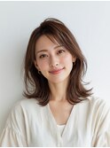 レイヤーカット/イメチェン/外ハネボブ/美髪/ワイドバング/髪型