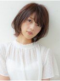 くびれヘアアプリコットオレンジハイライトカラー