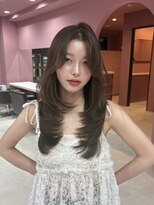 ボタン コロン 表参道 原宿(VOTAN COLON) オリーブブラウン/レイヤーカット/透明感カラー/韓国ヘア