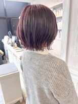 キャアリー(Caary)&nbsp;福山市Caary透明感くすみラベンダーピンクくびれショートボブ
