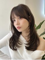ローウェ 大阪堺東(Louwe)&nbsp;モカブラウン髪質改善/ミ白髪染め/韓国/レイヤー/堺東