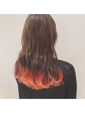 ネオヘアー 曳舟店(NEO Hair) オレンジピンクのグラデーションカラー(曳舟)
