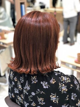 アッシュ 新小岩店(Ash) 切りっぱなしボブ×韓国風オレンジヘア