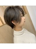 ショート×ブリーチグレージュ