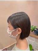 【Heil】 ボブショート/パッツン/グレージュ/暗髪/大人かわいい