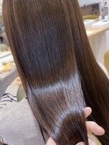 ケアリー 武蔵小杉(Carelly)&nbsp;大人かわいい前髪セシルカットココアブラウンフリンジウェーブ