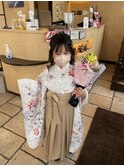 卒業式×ハーフアップ