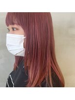 サラ ソージュ アチワ(SARA SO-JU ACHIWA) ピンク×オレンジ/ニュアンスカラー/ワイドバング