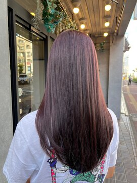 ナンバー ジルバ 立川(N° jillva) 丸型卵形ロング美髪ピンクブラウン立川