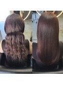 他店パーマ(ビビり毛)⇒お直し美麗ストレート