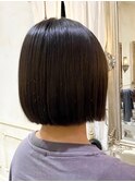大人マッシュショート丸みショート黒髪ショートベリーショート