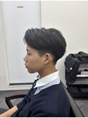 メンズセンターパート毛流れパーマニュアンスパーマ