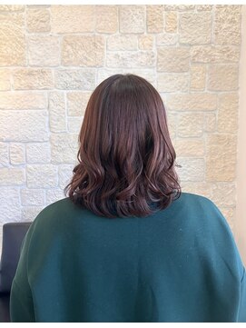 ヴァン カウンシル 川口店(VAN COUNCIL) つやつやピンクカラー×ゆるふわミディアム