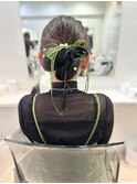 リボン風シニヨン