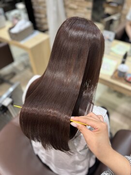 グレースバイハピネス(grace by happiness) 髪質改善 縮毛矯正 トリートメント ピンクブラウン 韓国レイヤー