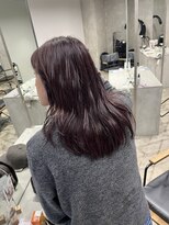 エラ(ere) ピンクラベンダー ブリーチなし 艶カラー 暗髪 透明感カラー